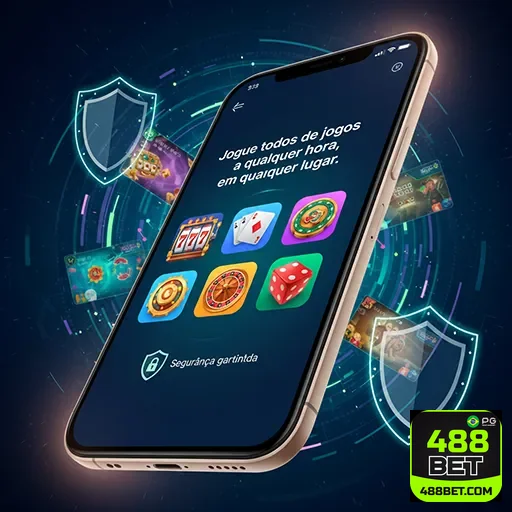 Jogador usando celular em casino online móvel com promoções visíveis