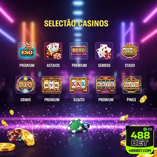 Imagem de jogos de cassino na 488bet, plataforma de apostas online confiável
